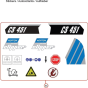 Labels for Norton Clipper CS451E Floor Saw