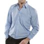 Classic Shirt Long Sleeve Poly/Cotton Stiff Collar Button Cuff Sky Blue 17