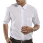 Classic Shirt Poly/Cotton Short Sleeve Stiffened Collar & Pocket White 19