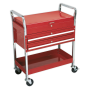 Trolley 2-Level Heavy-Duty with Lockable Top & 2 Drawers Sealey Part No. CX1042D