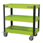 Workshop Trolley 3-Level Heavy-Duty - Hi-Vis Green Sealey Part No. CX110HV