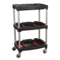 Workshop Trolley 3-Level Composite with Parts Storage Sealey Part No. CX313