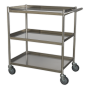 Workshop Trolley 3-Level Stainless Steel Sealey Part No. CX410SS