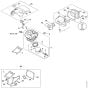 Cylinder, Muffler Assy for Stihl MS 500i Chainsaw