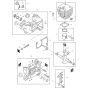 Cylinder, Piston, Crankcase and Crankshaft Assembly for Makita DCS340-30 Chainsaws