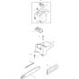 Air Filter Housing, Chain and Bar Assembly for Makita DCS340-30 Chainsaws