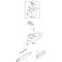 Air Filter Housing, Chain and Bar Assembly for Makita DCS340-40 Chainsaws