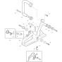 Handle and Throttle Assembly for Makita DCS390-35 Chainsaws