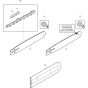 Chain and Bar Assembly for Makita DCS4300I-38 Chainsaws