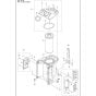 Housing Assy 1 for Husqvarna DE110iH Dust Extractor