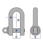 Alloy Steel Tested D Lifting Shackle with Screw Collar Pin - S.W.L. 5 Ton