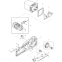 Motor & Gear Assembly For Makita DES380 Electric Chainsaws