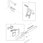 Hand Guard, Chain & Bar Assembly For Makita DES380 Electric Chainsaws