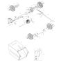 Grass Catcher, Wheel Assembly for Makita DLM533 Mower