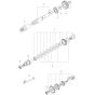 Gearbox Assembly -1 for Husqvarna DM 330 Core Drill