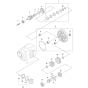 Gearbox Assembly -1 for Husqvarna DM 400 Core Drill