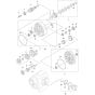 Gearbox Assembly -1 for Husqvarna DM 430 Core Drill