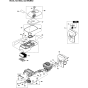 Hood, Air Filter and Muffler Assembly for Makita DPC6410 Disc Cutter