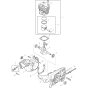 Cylinder, Crankshaft and Crankcasing Assembly for Makita DPC7000 Disc Cutter