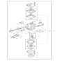 Carburettor Assembly for Makita DPC7300 Disc Cutter