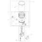 Cylinder, Piston Assembly for Wacker DPS1850H Plate Compactor