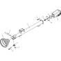 Center Pole Assembly for Wacker DPU4045H-5000007888 (Diesel-Crankstarter) Rev.105 Reversible Plate Compactor