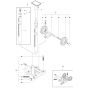 Base Plate Assembly for Husqvarna DS 50 Basic Drill Stand