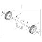 Wheel Assembly for Wacker DS70 Trench Rammer