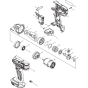 Main Assembly for Makita DTW190RTJ Cordless Impact Wrench