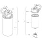 Fuel Filter Assembly for Hamm DV+ 70i (H225) Roller