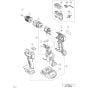 Main Assembly for Hikoki DV18DDX Cordless Impact Drill/Combi Drill