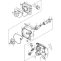 Main Assembly for Makita DVC350Z Cordless Vacuum Cleaner  