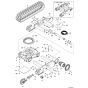 Undercarriage Assembly for BobCat E19 (S/N AWMM11001 - AWMM14535, B3LB11001 - B3LB11055)