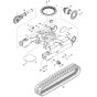 Undercarriage (S/N B3JE11001 - B3JE14062) Assembly for BobCat E26 (S/N B3JE11001 & Above)