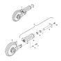 Track Tensioner & Idler (S/N ACRA14922 & Above) Assembly for BobCat E26 (S/N ACRA11001 & Above)