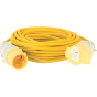 14M Extension Lead - 32A 2.5mm Cable -VDE approved Yellow indicating 110V