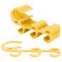 Hanging Hooks for Festoon Cables prevents damage to power leads Yellow 10PK