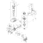 Starter, Cylinder and Piston Assembly for Makita EH6000W Hedge Trimmers