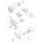 Starter and Flywheel Assembly for Makita EK7650H Disc Cutter