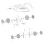 Wheel Assembly for Makita ELM4110 Mower