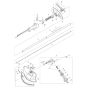 Handle, Pipe, Shield Assembly for Makita EM2511LH Brushcutter