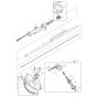 Handle, Pipe, Shield Assembly for Makita EM2651LH Brushcutter