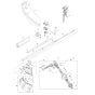 Handle, Pipe, Shield Assembly for Makita EM3400U Brushcutter