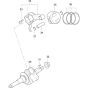 Crankshaft Assembly for Subaru (Robin) EX16 Engines