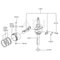 Piston / Crankshaft for Kawasaki FA210V Engine