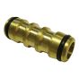 Brass Two Way Hose Coupling 12.5mm (1/2in) by Faithfull - SB3008