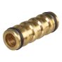 Brass Two Way Hose Coupling 12.5mm (1/2in) by Faithfull - SB3008