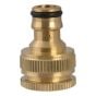 Brass Dual Tap Connector 12.5 - 19mm (1/2 - 3/4in) by Faithfull - SB3002