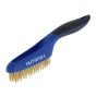 Scratch Brass Brush 4 Row x 16 Bristles used for less aggressive scouring