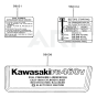 Label for Kawasaki FB460V Engine